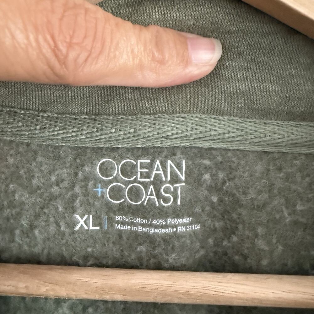 Ocean‎ Coast Mens Pullover XL Fleece Lined Long Sleeve 1/4 Zip Outdoor Hiking - Picture 5 of 6